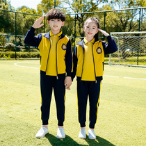 Kindergarten Garden Clothing Spring Autumn Collage of Primary School Childrens school uniforms Three sets of children Banpure cotton Summer sum Super Worth Recommendation