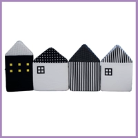 Домик, черные бортики, 4 штук, 120см