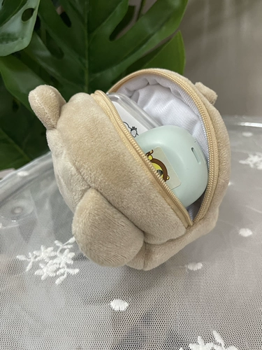 Apple, брендовый демисезонный кошелек, наушники, сумка-органайзер, защитный чехол, в корейском стиле, с вышивкой, с медвежатами