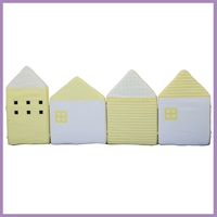 Домик, желтые бортики, 4 штук, 120см