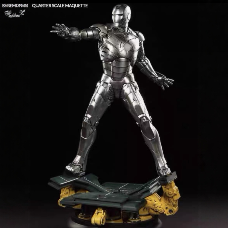 Marvel 1/4Mk2 Mark 42 Iron Man Gk Resin Material Living Room Physical Store Display Cabinet Desktop Ornament