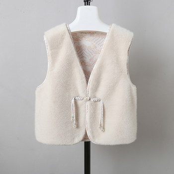 2025 New Women's Mink Fur Vest, One-Piece Mink Fur and Leather Vest, Autumn and Winter Short Coat