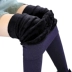 Mùa thu và mùa đông eo cao 500 gram Quần cotton nhiều màu sắc cộng với quần legging nhung dày Quần ấm cho nữ size lớn cộng với quần béo một quần ôm đen Quần tây thường