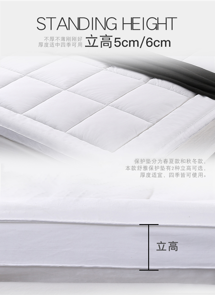 Khách sạn giường bán buôn dày miếng đệm bảo vệ nệm nệm mềm đơn hoặc kép trượt giường mat pad là - Nệm đệm hơi