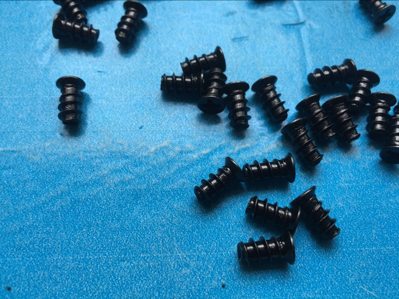 Small sunken flat end flat tail pointed tail self-tapping screw electronic screw M4 M5 * 10 sunken head small screw black iron color