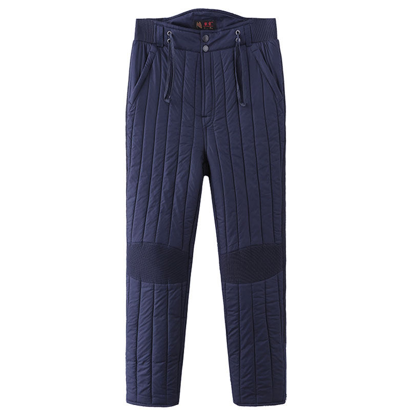 Winter middle-aged and elderly men's and women's thick camel hair cotton trousers northern high waist large size special body warm trousers loose light fleece trousers