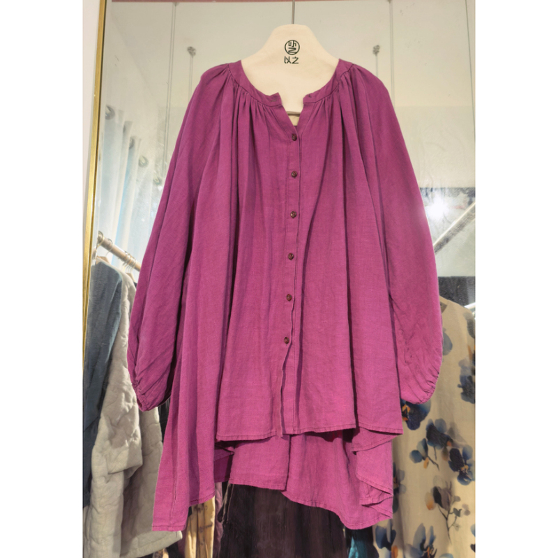 Clearance of Sample Garments with Minor Flaws, Discounted Tops, Pure Linen Loose Casual Shirts, Dresses for Women