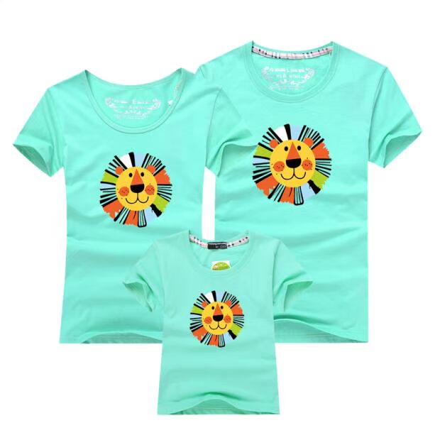 Phụ huynh-trẻ em mặc Xia Quanjiajiao một chiếc áo ba lỗ mẹ và con Áo bà mẹ mùa hè 2018 mới áo thun cotton ngắn tay thủy triều quần áo gia đình đẹp