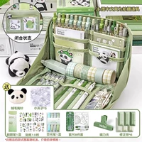 [⭐ ⭐ 具 【【⭐ ⭐] Бэг -паста зеленый/Отправить 5 чистка ручки +6 полоса коррекции +4 флуоресцентная ручка+8 -фута Стандартный набор+5 Прозрачный зажим+магнитный приспособл