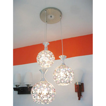 Golden Top Restaurant Chandelier Minimalist Modern Iron Art Triple Head Creativity Bar Lamps Art Chandelier