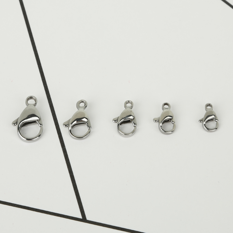 Handmade đồ trang sức phụ kiện vòng tay vòng cổ thép không gỉ tôm hùm khóa đính cườm liên kết khóa vật liệu 10 - Vòng đeo tay Clasp vòng tay cao su