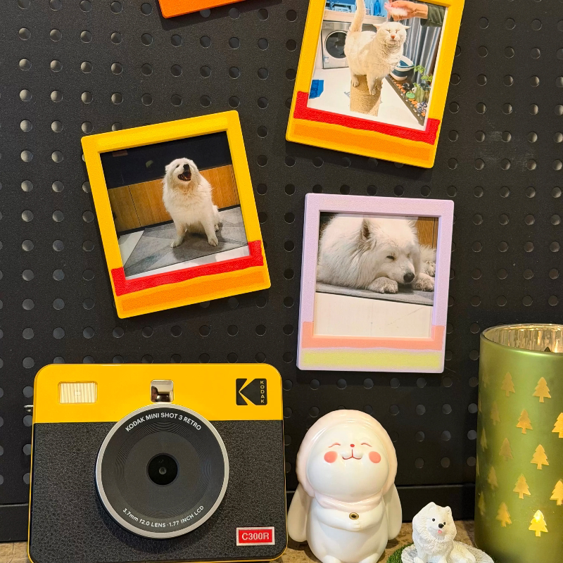 【Engraved Graffiti Series】Kodak 3inch Magnetic Photo Frame 7.6cm Width for Gifting, Personal Use, Birthday Commemoration