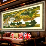 Qingming Shanghe Tu Cross Emelcodery 2021 Линейная вышивка печать гостиная ландшафт Древние персонажи 2m живопись новая специальная