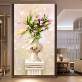 Cross -Stitch Diamond Embroidery New Diamond 2019 Tulip Store Torch коридор вертикальная версия полная живопись бриллиантов