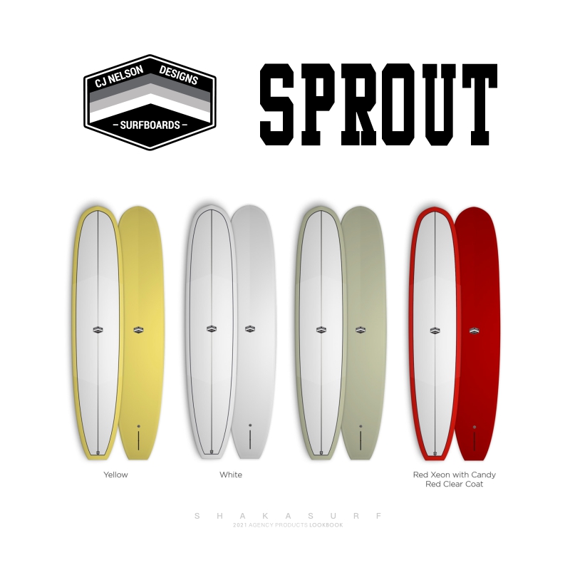 (Shaka Surf) Cjnelson Surfboard Longboard Sprout Series Professional Longboard SurfBoard