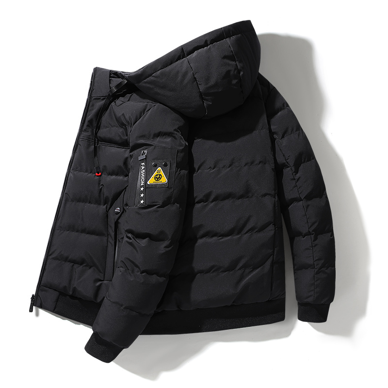 Winter New Hooded Cotton Jacket for Men, Korean Style Trendy Youth Casual Thickened Warm down Cotton Coat