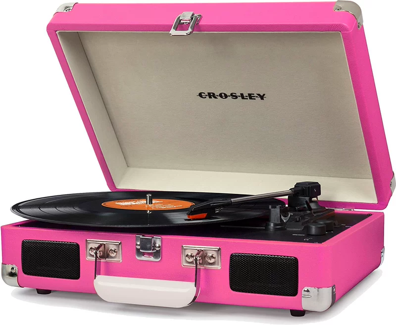 Hoa Kỳ mua máy ghi âm vinyl Crosley CR8005D máy ghi âm máy ghi âm điện máy phát pin Bluetooth