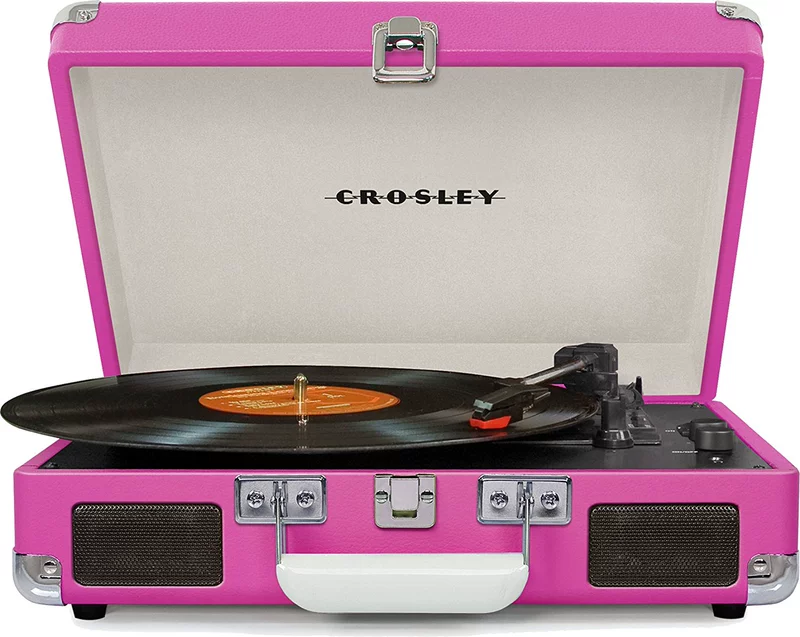 Hoa Kỳ mua máy ghi âm vinyl Crosley CR8005D máy ghi âm máy ghi âm điện máy phát pin Bluetooth