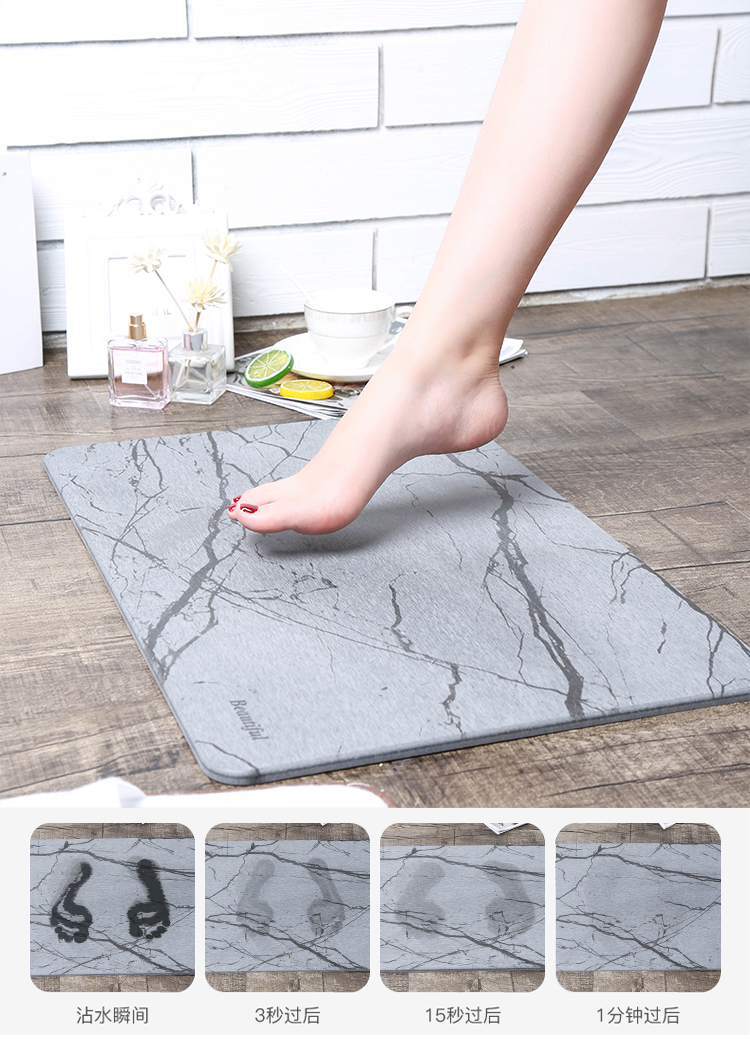 Tảo cát tự nhiên sàn bùn phòng tắm hấp thụ nước làm khô nhanh tảo cát đất phòng tắm không thấm nước mat cửa nhà - Thảm sàn thảm xốp lót sàn 100x100 giá bảo nhiều