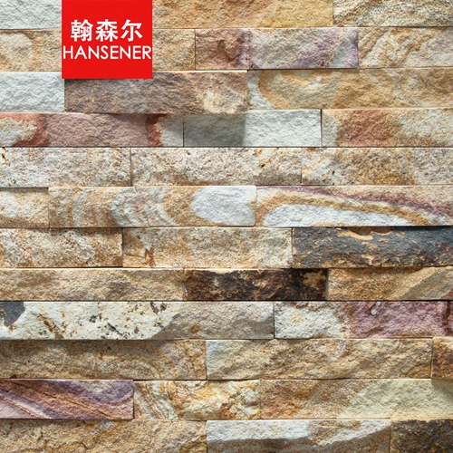 翰森尔 Натуральная культура камень антикварный кирпичный сад сад сад корт на улице и на улице Стена Желтая радужная песчаник