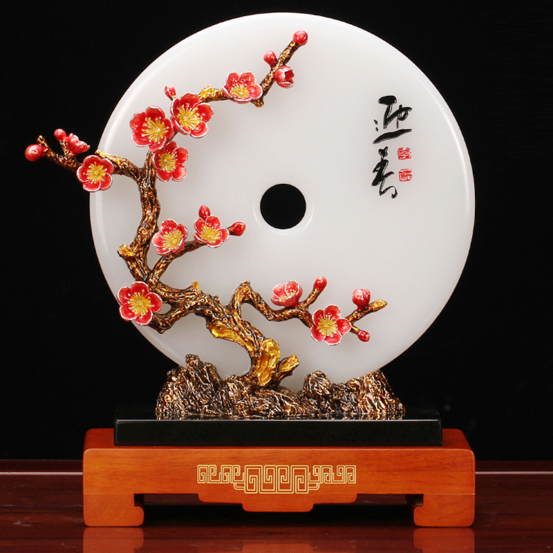 Jade Green Buckle Strokes of property Dining Room Wine Cabinet Office Table Decorations for the Opening of a Business Gift