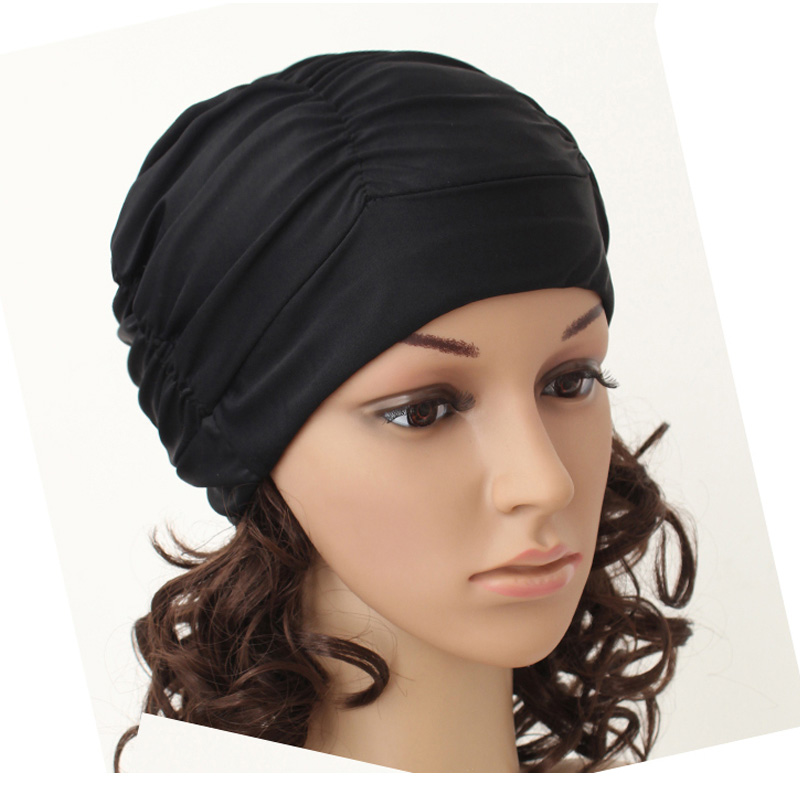 Swimming Cap Woman Long Hair Comfort Loose Korea Fashion Sunscreen Breathable Adult Black Plus Size Swimming Cap Men's Fabric
