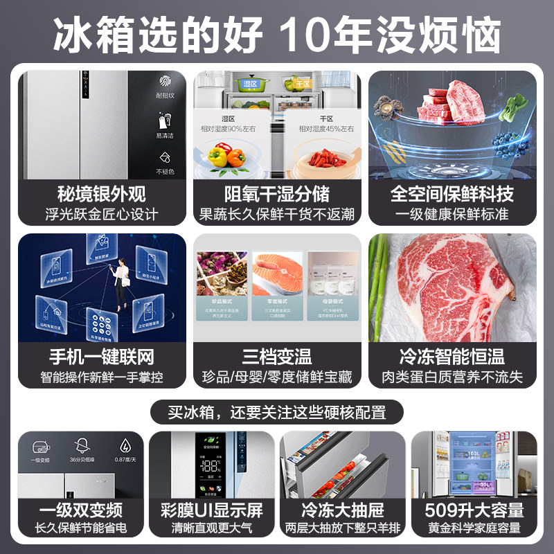 海尔BCD-509WGHFD19G8U1冰箱图片