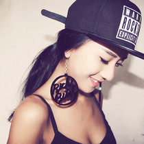 European and American Tide brand Harajuku Japanese retro dark rock Rich exaggerated personality letter big earrings earrings earrings earrings earrings