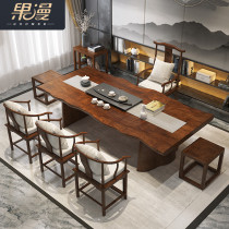  Tea table solid wood coffee table 1 meter 8 simple modern Kung fu wood new Chinese Zen tea making complete tea table and chair combination