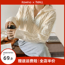 Design sense Little crowdwomen dress white sweater beautiful sweet and beautiful Dont make blouses early spring 2022 New spring and autumn