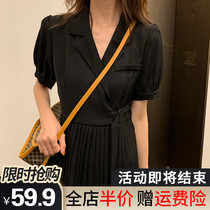 Summer dress 2021 New temperament jumpsuit skinny high-end womens gentle style French Platycodon grandiflorum fat mm chiffon