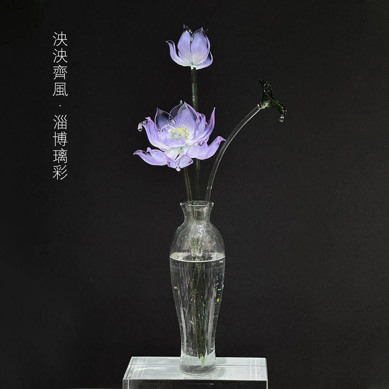 [Teacher Recommended] High-End Glass Lotus Flower Decoration for Living Room, Dining Table, New Home, and Buddhist Offerings