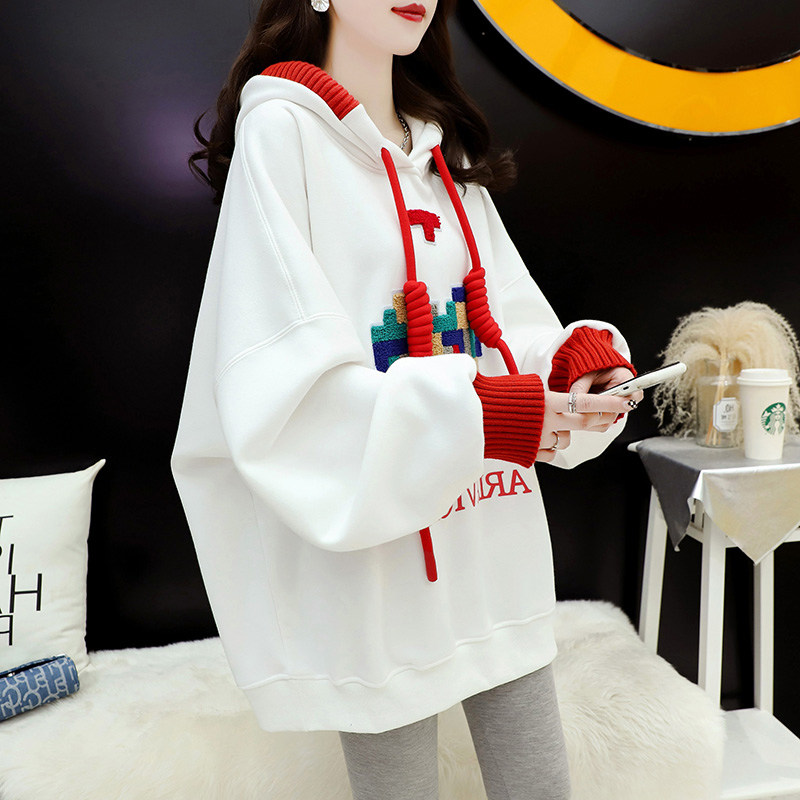 Pregnancy Woman Dress Autumn Winter Style Plus Suede Thickened Necropolis Outsuit Fashion style Loose Medium Long Sleeves Casual Blouse-Taobao