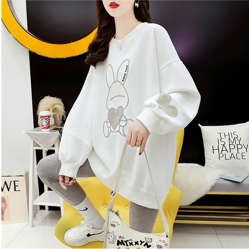 Pregnant woman blouses spring and autumn female T-shirt loose large size casual spring dress with long version of undershirt with long sleeve spring suit
