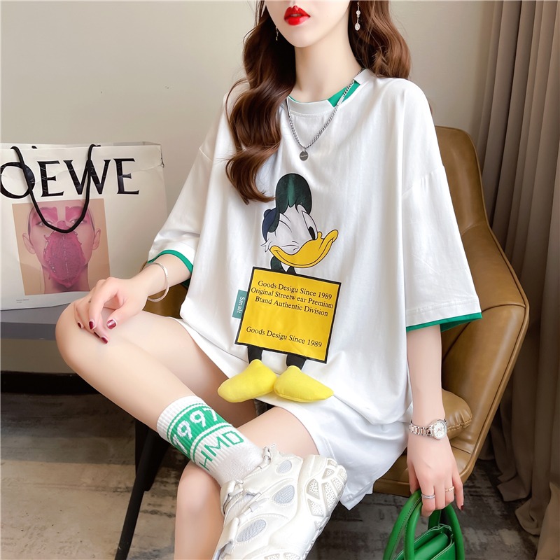 Pregnant Woman Summer Clothing Out Suit Fashion Models 2022 New Loose Short Sleeves Shorts Blouses Women T-Shirt Summer Thin