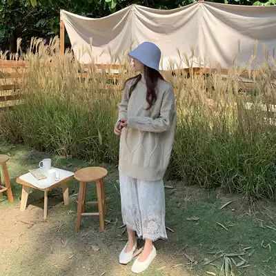 SYT Joker small expert lazy high neck Diamond sweater women's autumn wear inside pullover loose knitted top