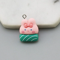 Розовый шарф в виде кролика с гвоздями