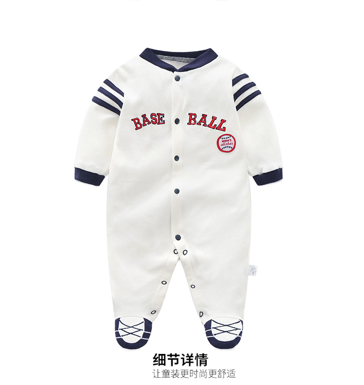Quần áo sơ sinh cho bé sơ sinh mùa xuân và mùa thu cotton nữ quần áo trẻ sơ sinh 3-6 tháng Quần áo ngủ cho bé sơ sinh áo liền quần lót lông cho bé