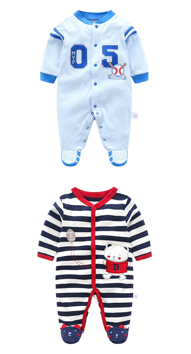 Quần áo sơ sinh cho bé sơ sinh mùa xuân và mùa thu cotton nữ quần áo trẻ sơ sinh 3-6 tháng Quần áo ngủ cho bé sơ sinh áo liền quần lót lông cho bé