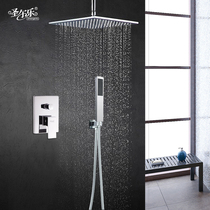 Bathroom shower shower recessed copper top spray shower shower into the wall concealed ceiling shower shower set