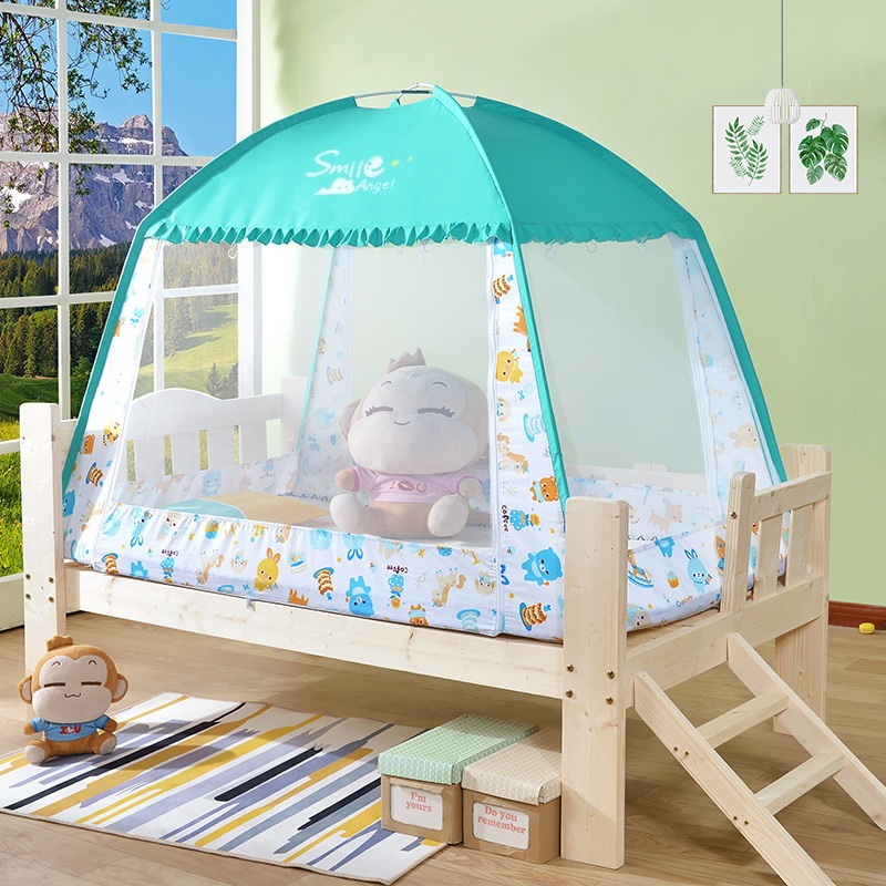 Children's bed mosquito net yurt mosquito net boy girl baby fall resistant baby cot mosquito net castle princess wind