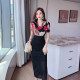 Hip-packed dress women's summer 2022 new high-end temperament slim skirt high-end sense thin color one-step skirt