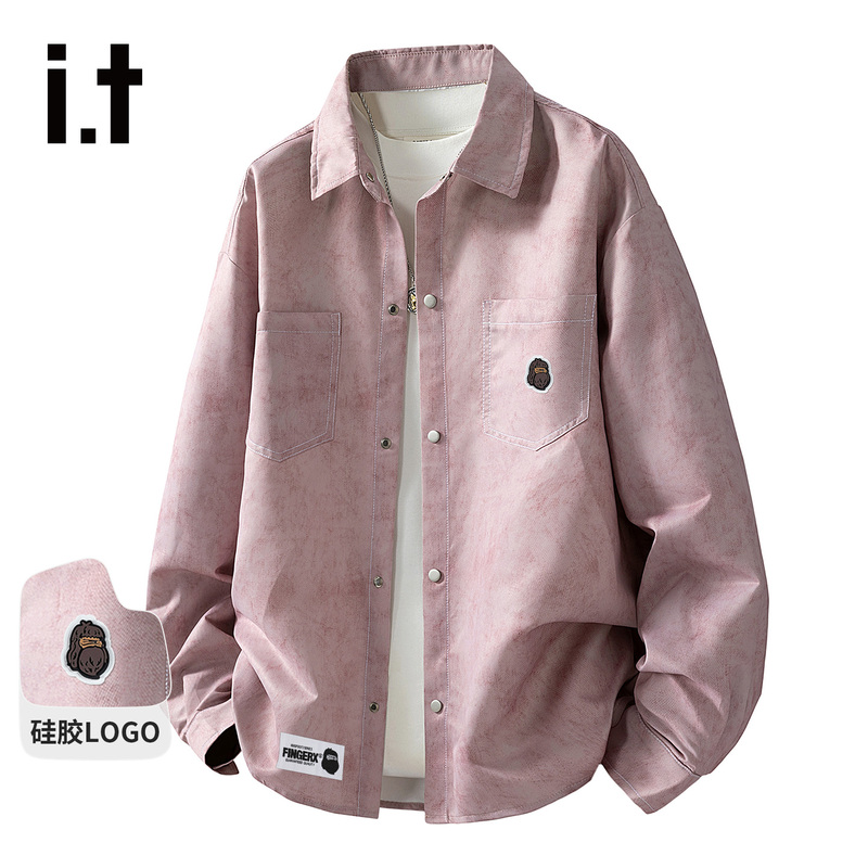 It Fingercroxx American Ape-Style Tie-Dye Fashion Brand Shirt Men's 2025 Autumn Couple Shirt Jacket