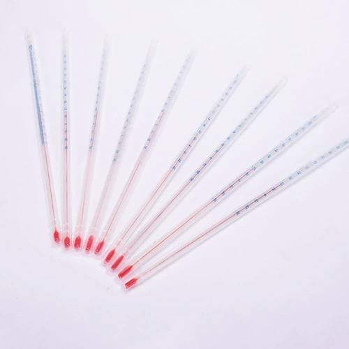 Одно заполненный температурный измеритель стекла Установлен 0-100 ℃ Красная жидкая красная вода 300 мм DIY DIY Cold Made Cold Soap Tool