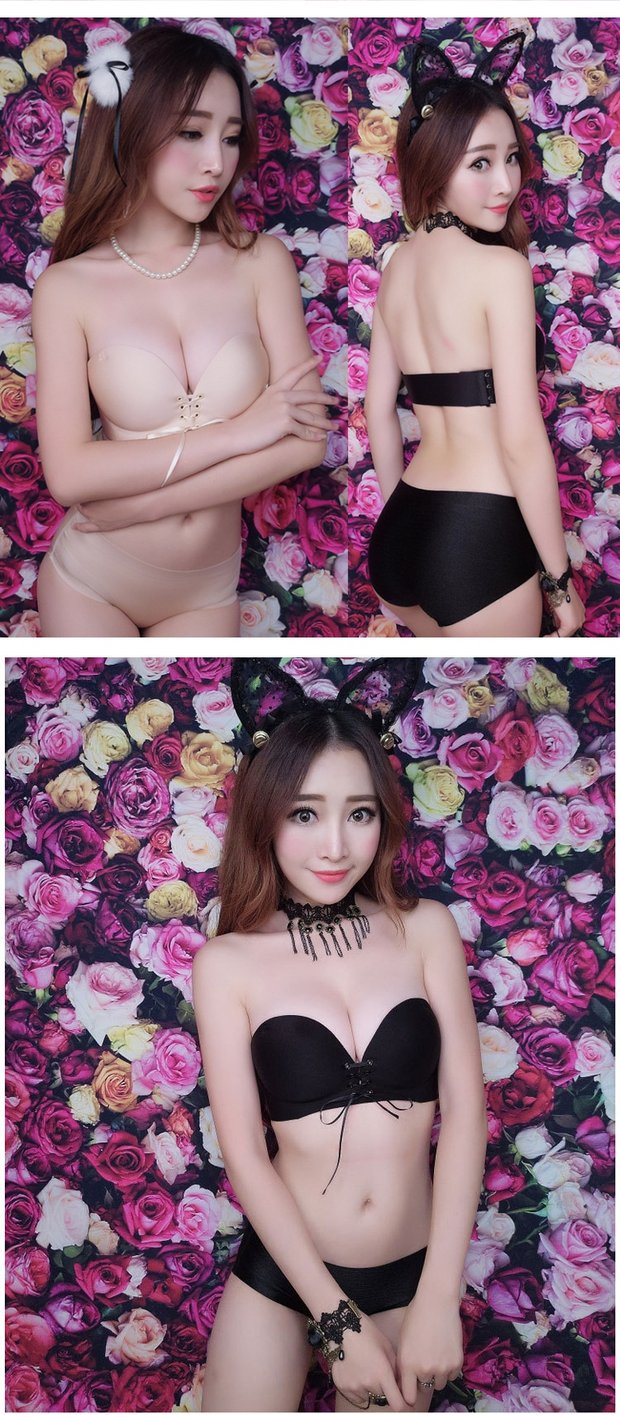 Áo quây quây áo lót không trơn tụ tập váy vô hình dán váy cưới dày lên trên ống đẹp làm đẹp trở lại nữ áo ngực thể thao