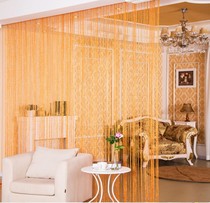  Flat silver silk curtain Bold encrypted line Door curtain Hanging curtain Partition curtain Entrance living room silver leather curtain Korean curtain tassel