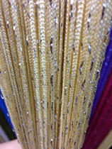 Flat silver silk curtain Bold encrypted line Door curtain Hanging curtain Partition curtain Entrance living room silver leather curtain Korean curtain tassel