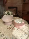 Керамическая кошачья чаша звезда папа та же самая микрофленк кошачья лапа кошачья чаша кошка кошка чаша анти -перевернутая собачья миска розовая высокая кошачья миска