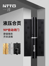 Yichun invisible door hydraulic hinge automatic closing buffer closer concealed door hinge silent hinge 1 piece