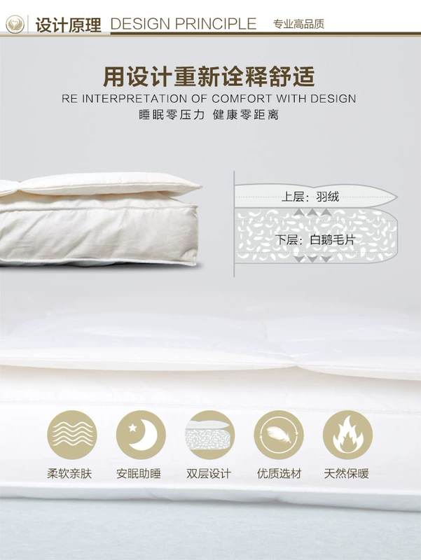 Ai Shang Yu hai lớp composite xuống nệm đệm dày 10CM sàn ngủ đệm giường gấp khách sạn - Nệm